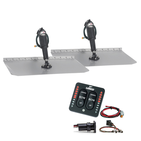 Lenco Marine 12" x 18" Standard Trim Tab Kit w/LED Indicator Switch Kit 12V TT12X18I